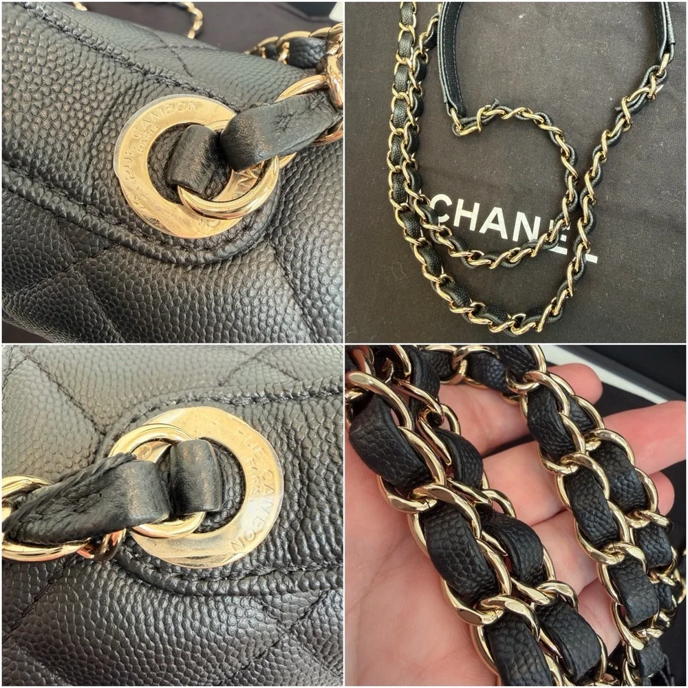 Chanel Black Caviar Leather Business Affinity in Medium